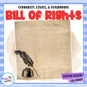 The Bill of Rights Digital Social Studies Civics Lesson Activity