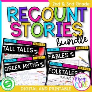 Recount & Retell Stories Reading Comprehension Bundle Passages RL.2.2 & RL.3.2