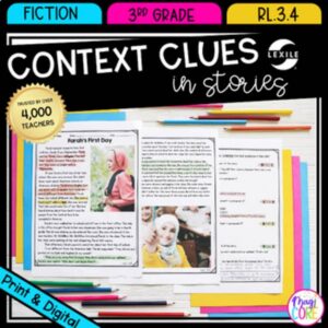Context Clues 3rd Grade Reading Comprehension Passages and Questions RL.3.4