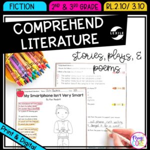 Comprehend Literature Reading Fiction Passages Questions 2nd 3rd Grade Worksheet