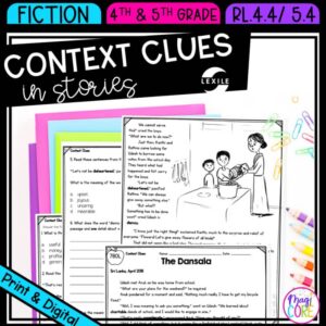 Context Clues in Stories RL.4.4 & RL.5.4 - Reading Passages for RL4.4 RL5.4