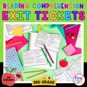 3rd Grade Reading Comprehension Exit Tickets Slips Literature Informational Text