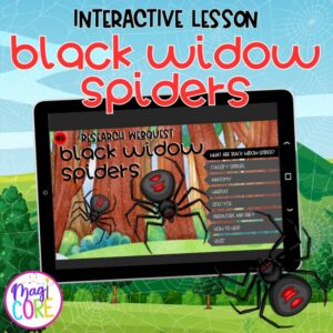 Black Widow Spiders Interactive Lesson Digital Activity Anatomy Lifecycle Bugs