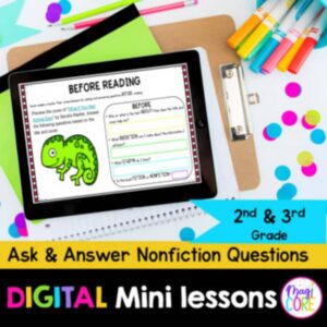 Digital Mini Lessons - Ask and Answer Questions in Nonfiction - RI.2.1 & RI.3.1