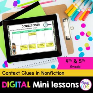 Digital Mini Lessons - Context Clues in Nonfiction - RI.4.4 & RI.5.4