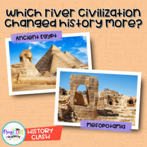 History Clash Ancient Egypt vs Mesopotamia digital lesson cover