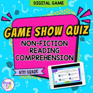 Jeopardy Style 6th Grade Reading Comprehension Review Digital ELA Quiz Game Show
