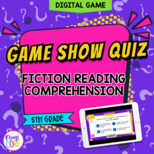 Jeopardy Style 5th Grade Fiction Reading Comprehension Review ELA Quiz Game Show