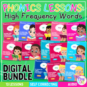 Phonics High Frequency Sight Words Digital Lesson Science of Reading SOR Aligned