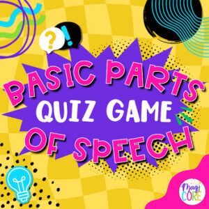 Jeopardy Style Basic Parts of Speech Reading Comprehension Review Quiz Game Show