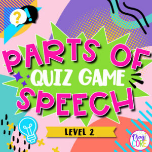 Jeopardy Style Parts of Speech Level 2 Reading Comprehension Quiz Game Show