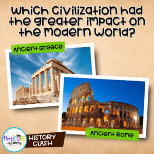 History Clash: Ancient Greece vs. Ancient Rome Digital Lesson Activity