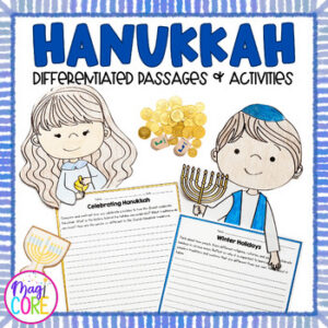 Hanukkah Differentiated Reading Comprehension Passages Writing Activities Craft