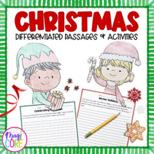 Christmas Differentiated Reading Comprehension Passages Writing Activities Craft