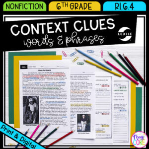 Context Clues in Nonfiction - 6th Grade Reading Comprehension Passages RI.6.4