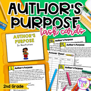 Author's Purpose in Nonfiction Task Cards 2nd Grade RI.2.6 & FL BEST ELA.2.R.2.3