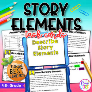 Story Elements Task Cards - 4th Grade Setting Character Event Plot Structure