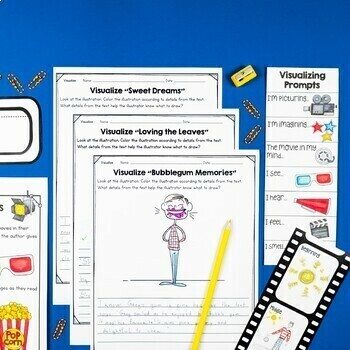 Visualizing Stories 1st Grade Reading Comprehension Passages Activity Worksheets - Image 2