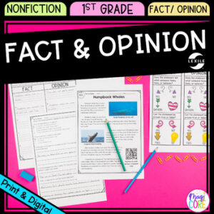 Fact & Opinion - 1st Grade Reading Comprehension Passages Activities Worksheets