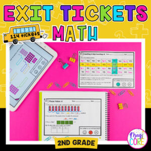 2nd Grade Math Exit Tickets Slips Assessment Worksheets Standards Quick Checks