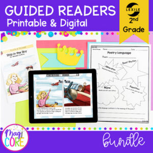 2nd Grade Guided Reading Small Group Books, Lessons, Worksheets Print & Digital