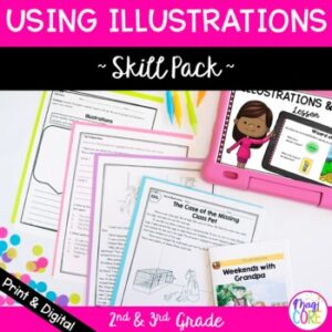Illustrations Skill Pack Bundle - RL.2.7 & RL.3.7 - Print & Digital