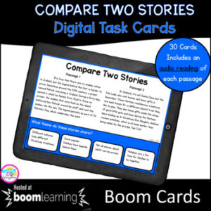 Compare Two Stories Boom Cards - 4th Grade Digital Task Cards - RL.4.9