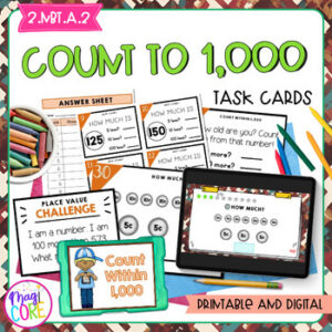 Count to 1000 - 2nd Grade Math Task Cards - 2.NBT.A.2