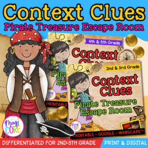 Context Clues Reading Escape Room Differentiated Bundle - 2nd 3rd 4th 5th Grade