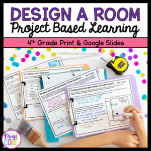 4th Grade Math PBL Area Perimeter Design a Bedroom Project Based Learning