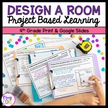 4th Grade Math PBL Area Perimeter Design a Bedroom Project Based Learning