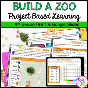 Build a Zoo Project Based Learning 4th Grade Math PBL Area Perimeter Measurement