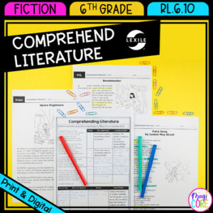 Comprehend Literature 6th Grade Reading Comprehension Passages Questions RL.6.10