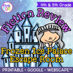 Frozen Reading Comprehension Review Winter Escape Room Activity 4th 5th Grade