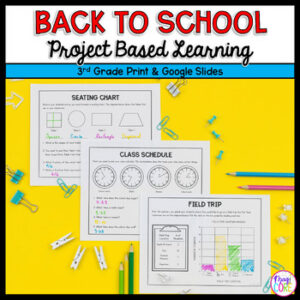 3rd Grade Project Based Learning Math Activities - Back To School Math PBL Games