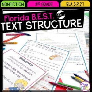Text Structure 3rd Grade Florida BEST Reading Comprehension Passages ELA.3.R.2.1