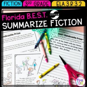 Summarize Fiction 3rd Grade Florida BEST Close Reading Comprehension ELA.3.R.3.2