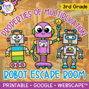 Properties of Multiplication 3rd Grade Math Escape Room Print & Digital Resource