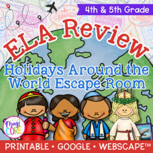Holidays Around the World Escape Room 4th & 5th Grade Christmas Reading Activity