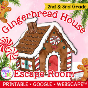 Gingerbread House Reading Escape Room 2nd 3rd Grade Christmas Holidays Activity