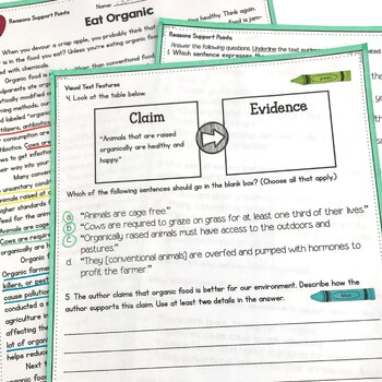Author's Claims 4th & 5th Grade Florida BEST Standards ELA.4.R.2.4 ELA.5.R.2.4 - Image 2