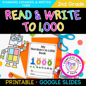Read & Write Numbers to 1000 2nd Grade 2.NBT.A.3 Standard Expanded Word Form