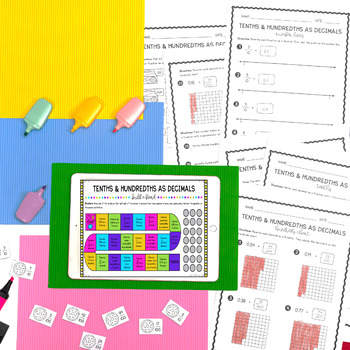 Convert Fractions to Decimals - 4th Grade Math - Print & Digital - 4.NF.C.6 - Image 3