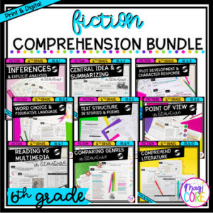 6th Grade Fiction Reading Comprehension Bundle - Reading Passage Based Units