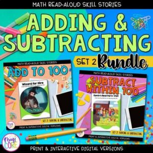 Interactive Math Stories - Adding Within 100 & Subtracting Within 100 1st Grade