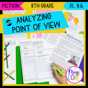 Analyzing Point of View RL.8.6 Reading Passages Questions Anchor Chart