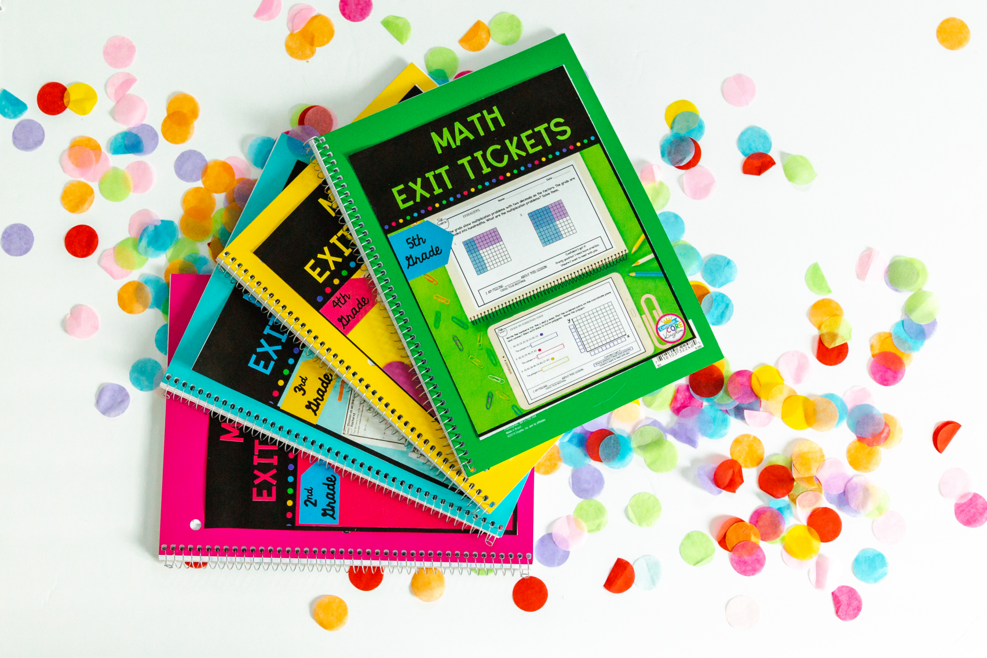 Colorful MagiCore math exit ticket resources